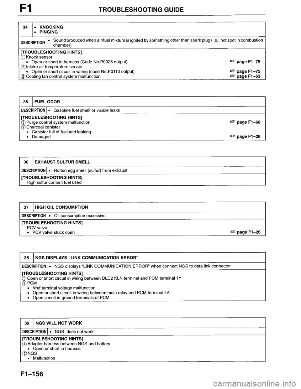 MAZDA MILLENIA 1996  Workshop Manual 