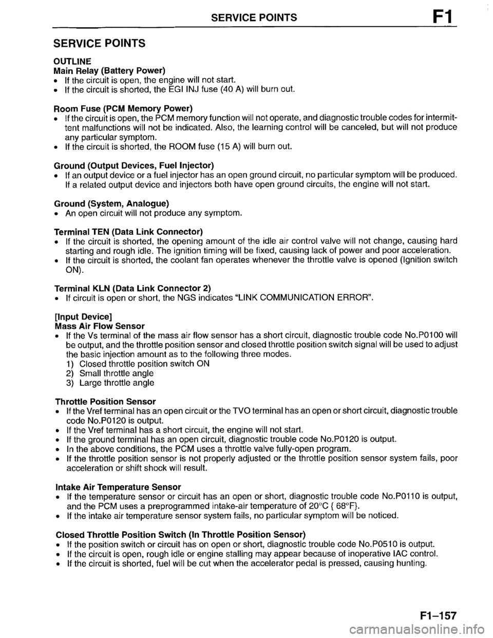 MAZDA MILLENIA 1996  Workshop Manual 