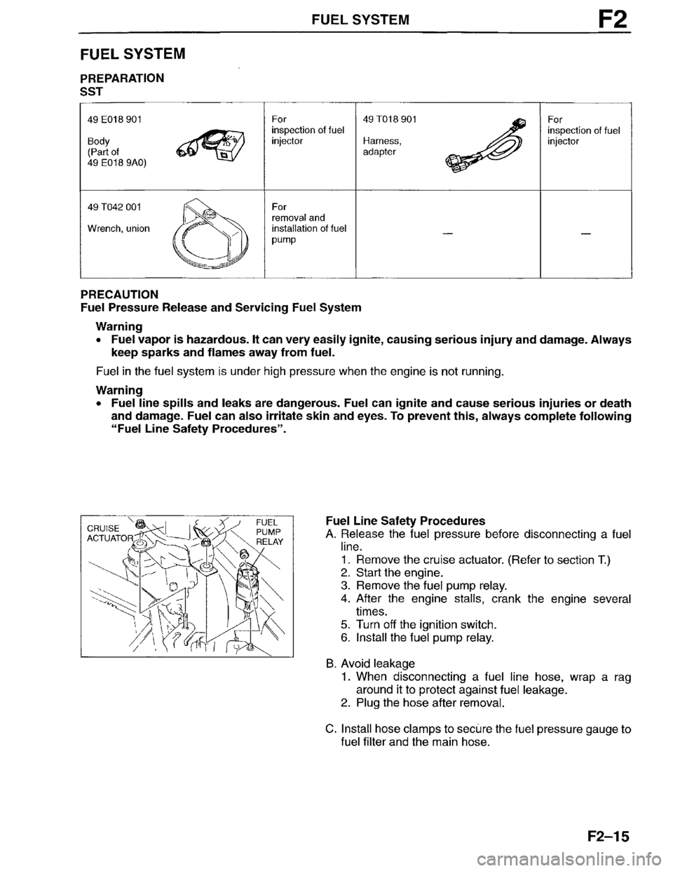 MAZDA MILLENIA 1996  Workshop Manual 