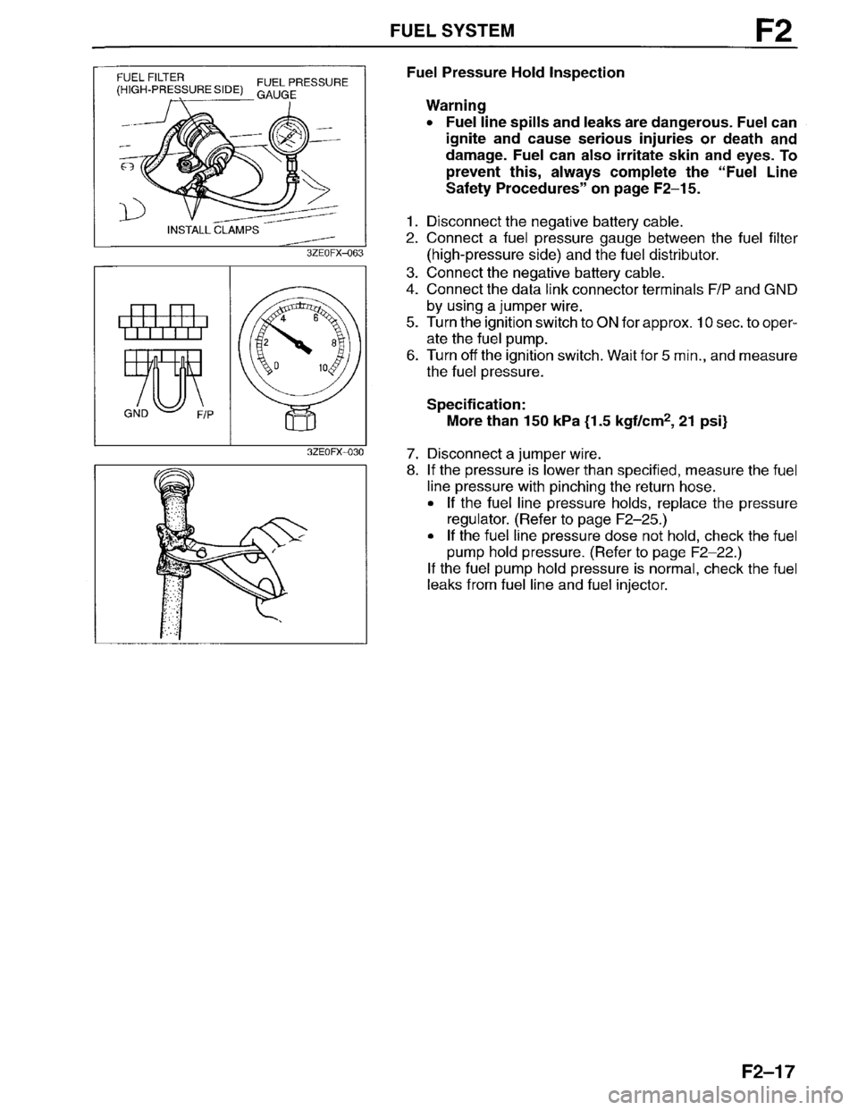 MAZDA MILLENIA 1996  Workshop Manual 