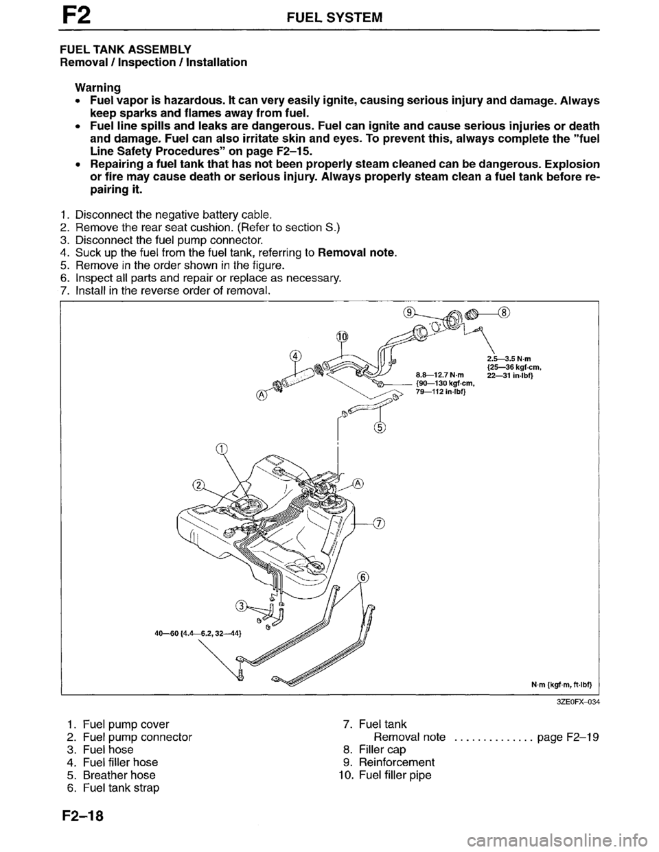 MAZDA MILLENIA 1996  Workshop Manual 
