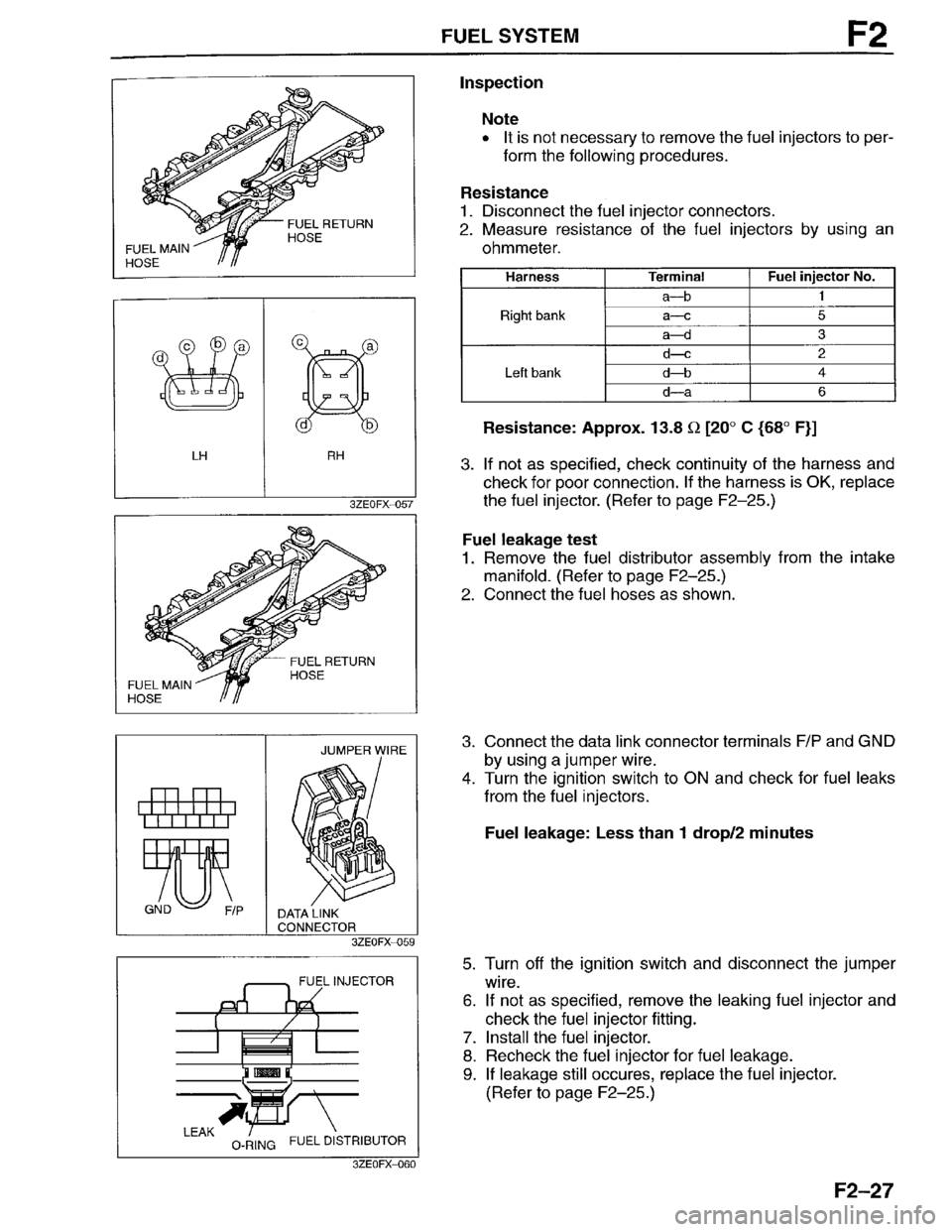 MAZDA MILLENIA 1996  Workshop Manual 