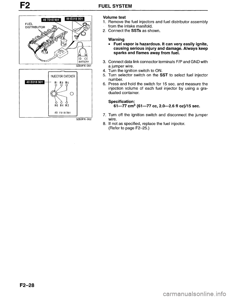 MAZDA MILLENIA 1996  Workshop Manual 