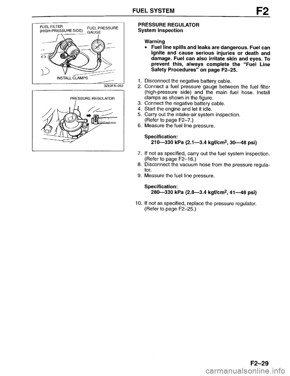 MAZDA MILLENIA 1996  Workshop Manual 