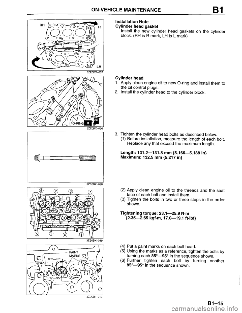 MAZDA MILLENIA 1996 Service Manual 