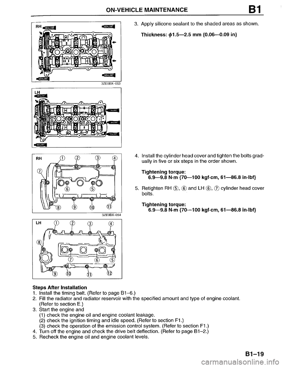 MAZDA MILLENIA 1996 Service Manual 