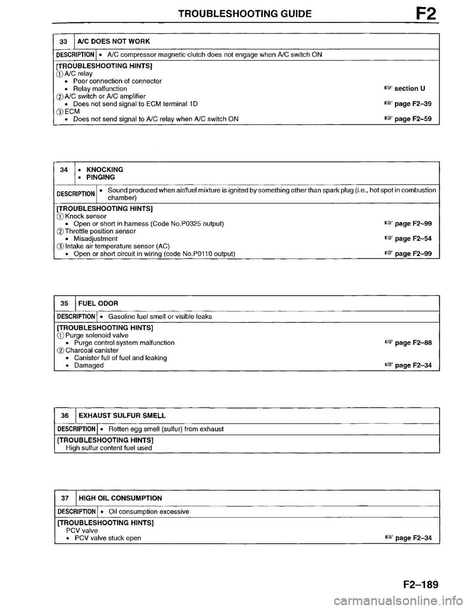 MAZDA MILLENIA 1996 Workshop Manual MAZDA MILLENIA 1996 Workshop Manual