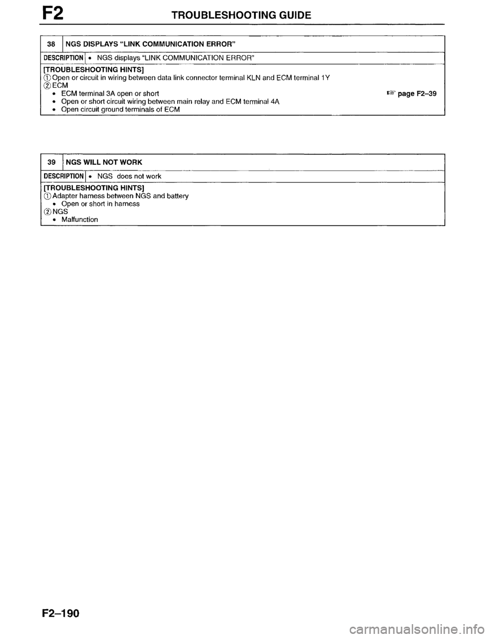 MAZDA MILLENIA 1996 Workshop Manual MAZDA MILLENIA 1996 Workshop Manual