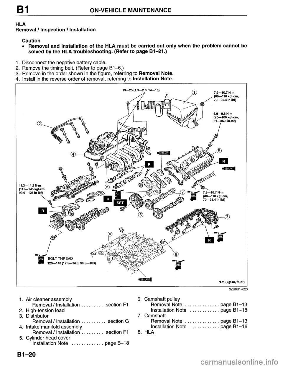 MAZDA MILLENIA 1996 Service Manual 