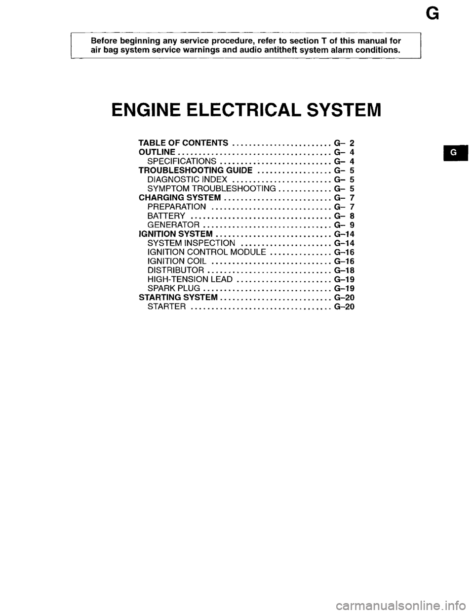 MAZDA MILLENIA 1996 Workshop Manual MAZDA MILLENIA 1996 Workshop Manual