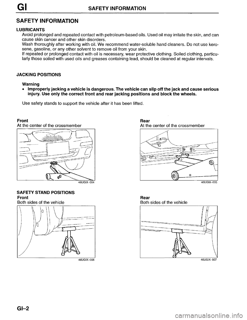 MAZDA MILLENIA 1996  Workshop Manual 