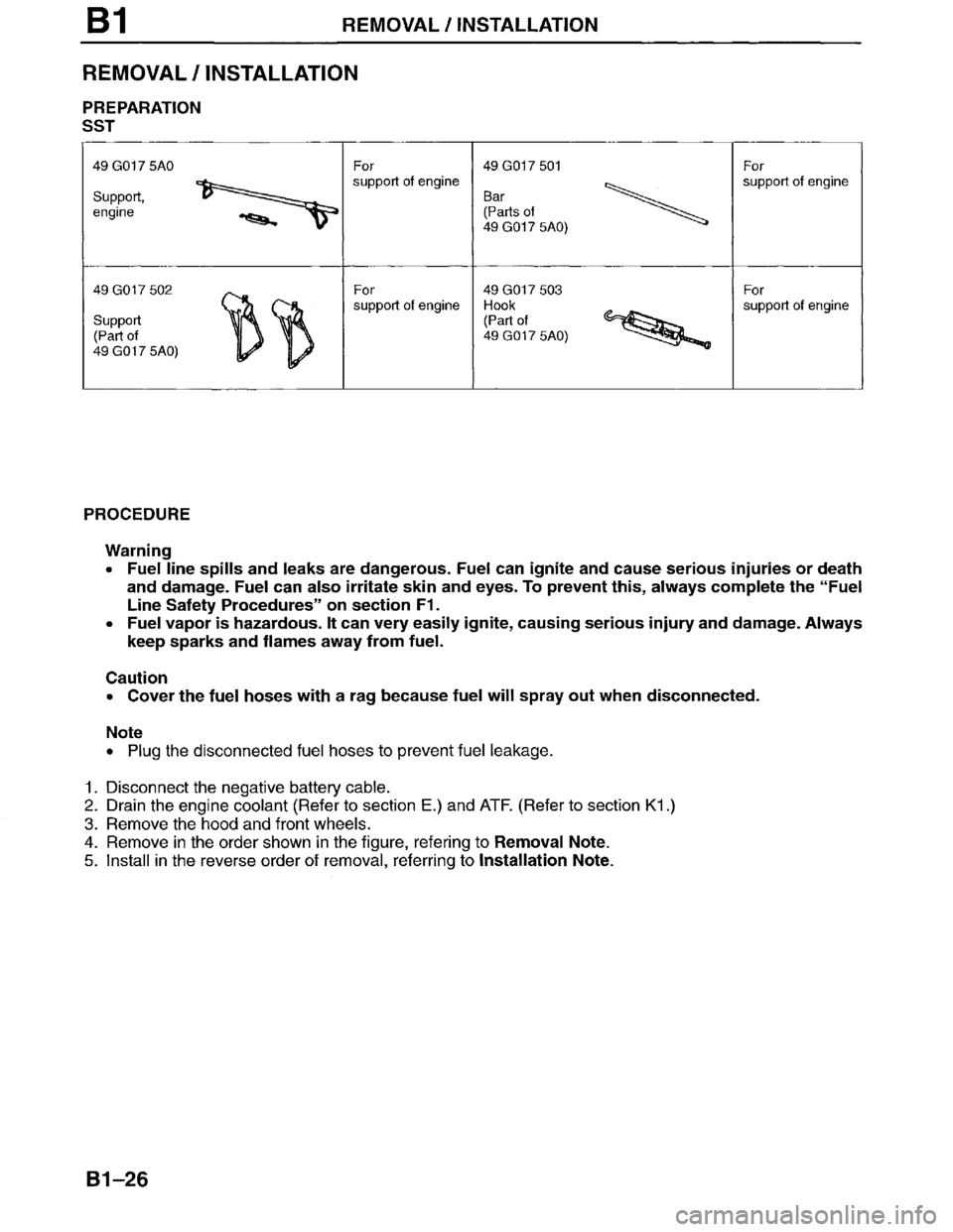 MAZDA MILLENIA 1996 Repair Manual MAZDA MILLENIA 1996 Repair Manual