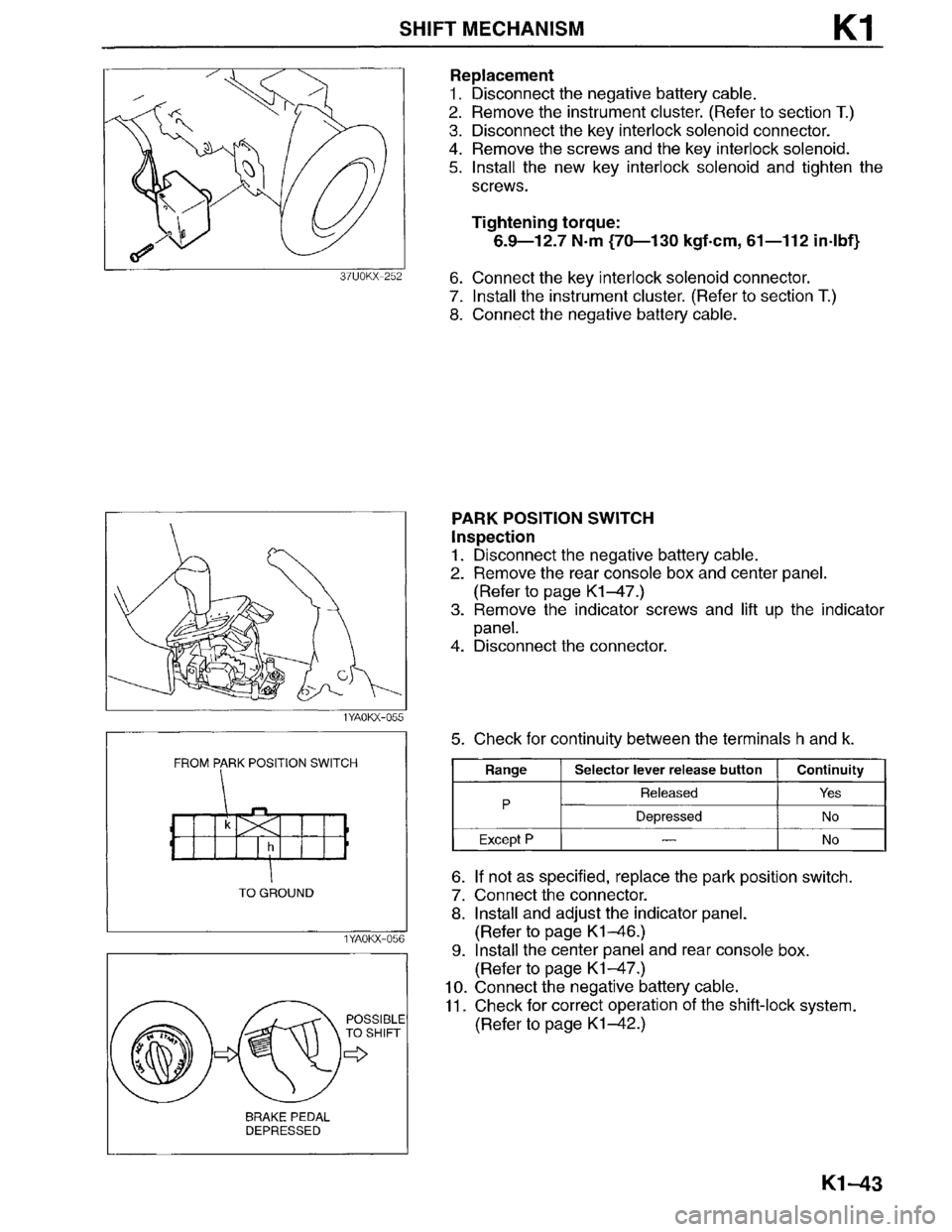 MAZDA MILLENIA 1996 Workshop Manual MAZDA MILLENIA 1996 Workshop Manual