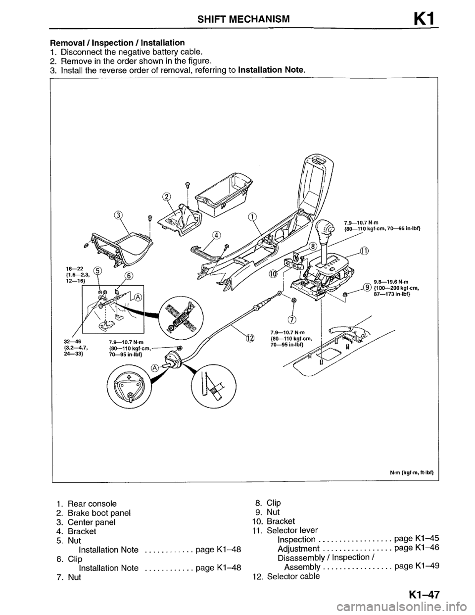 MAZDA MILLENIA 1996 Workshop Manual MAZDA MILLENIA 1996 Workshop Manual