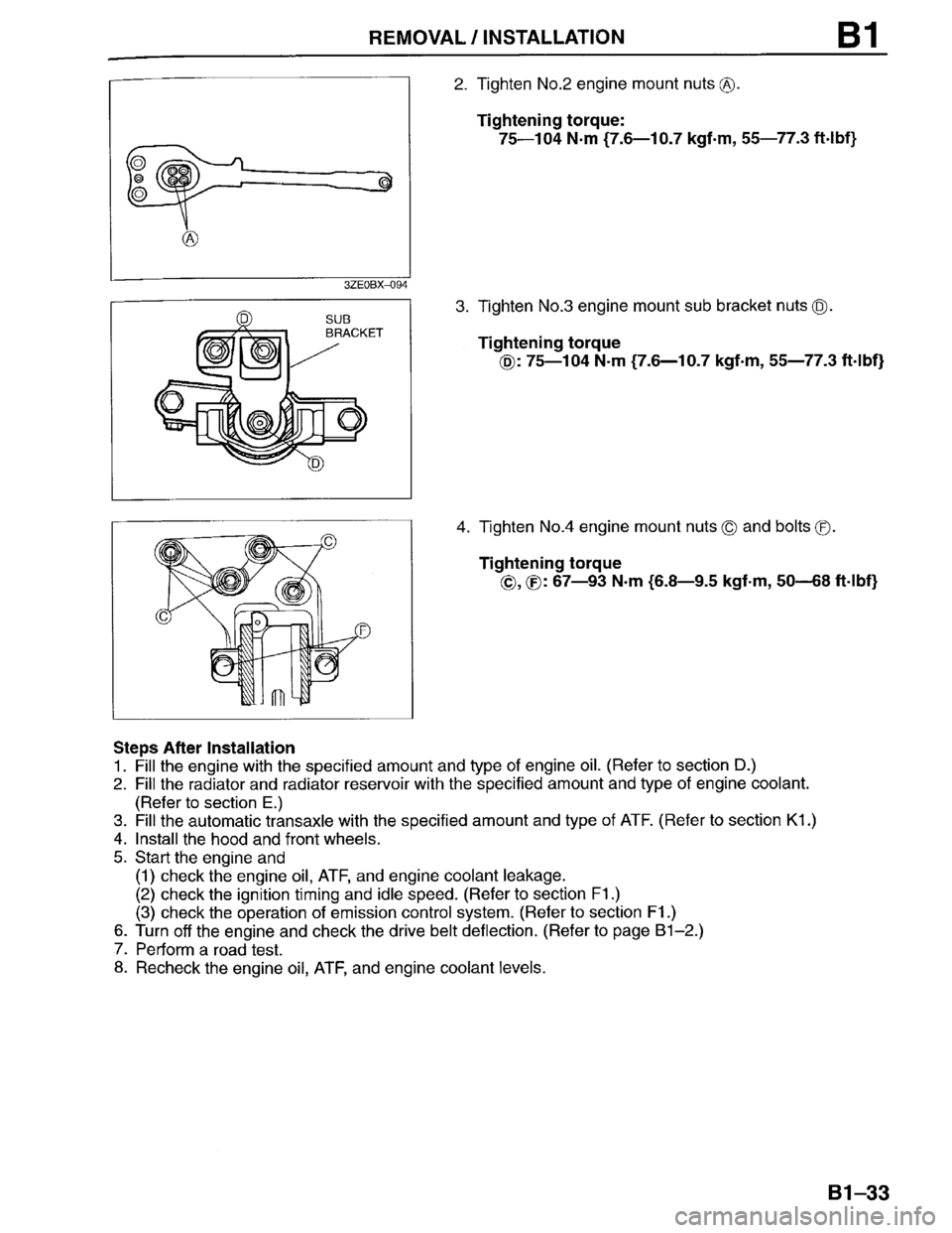 MAZDA MILLENIA 1996 Repair Manual MAZDA MILLENIA 1996 Repair Manual