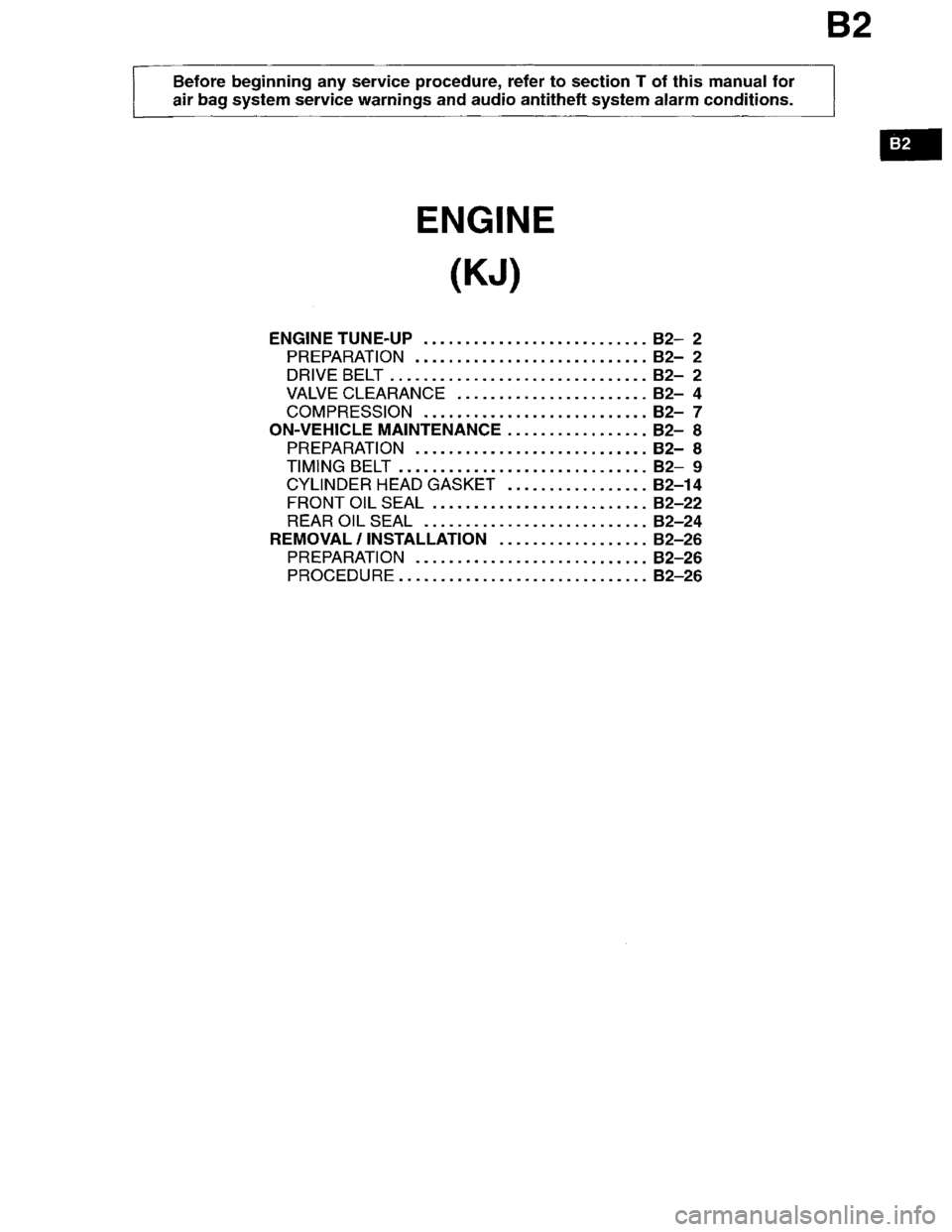 MAZDA MILLENIA 1996 Repair Manual MAZDA MILLENIA 1996 Repair Manual