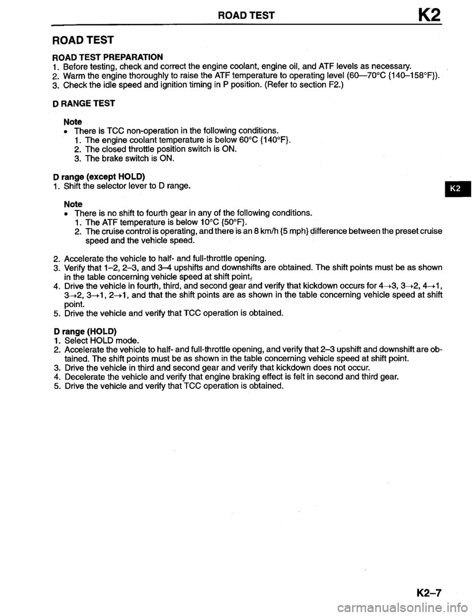 MAZDA MILLENIA 1996 Workshop Manual MAZDA MILLENIA 1996 Workshop Manual