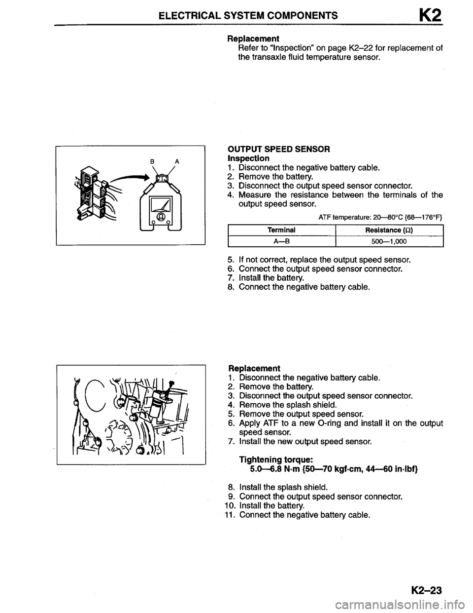 MAZDA MILLENIA 1996 Workshop Manual MAZDA MILLENIA 1996 Workshop Manual