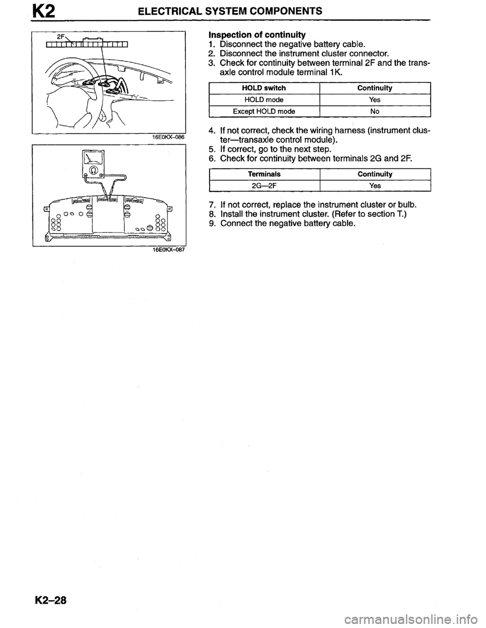 MAZDA MILLENIA 1996 Workshop Manual MAZDA MILLENIA 1996 Workshop Manual