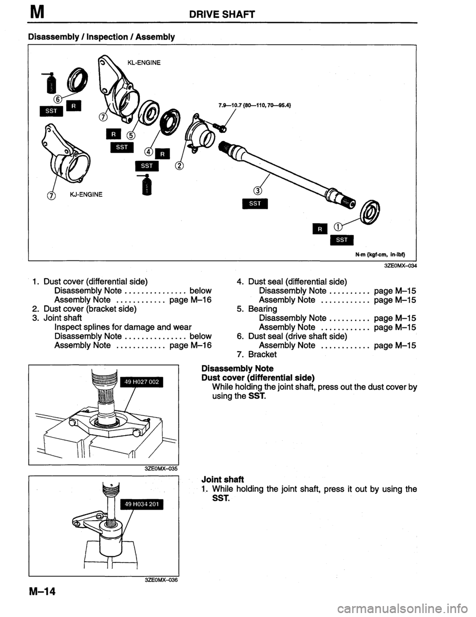 MAZDA MILLENIA 1996  Workshop Manual 