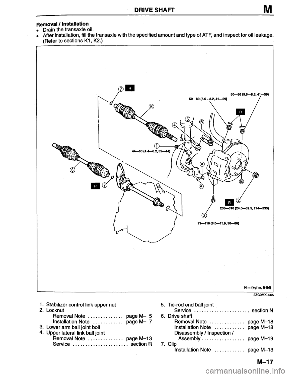 MAZDA MILLENIA 1996  Workshop Manual 