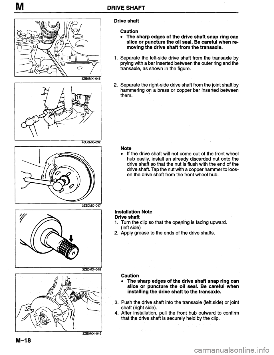 MAZDA MILLENIA 1996  Workshop Manual 