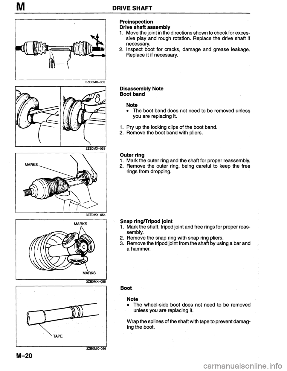 MAZDA MILLENIA 1996  Workshop Manual 
