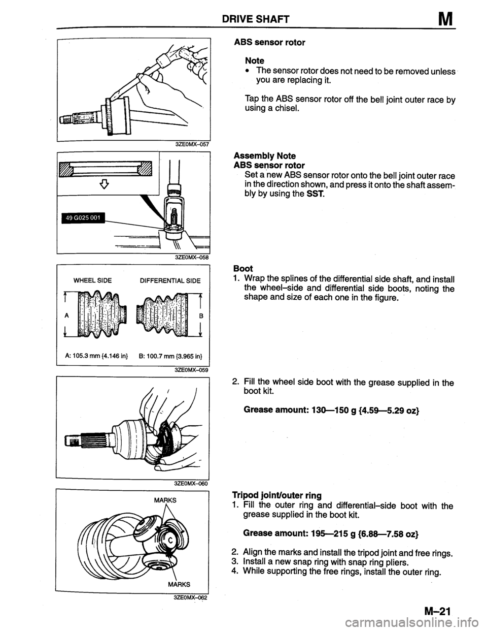 MAZDA MILLENIA 1996  Workshop Manual 