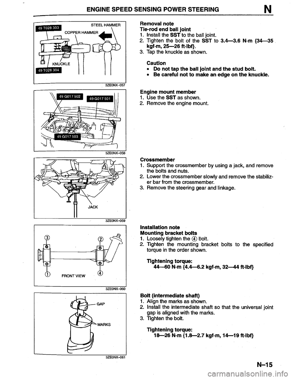 MAZDA MILLENIA 1996  Workshop Manual 