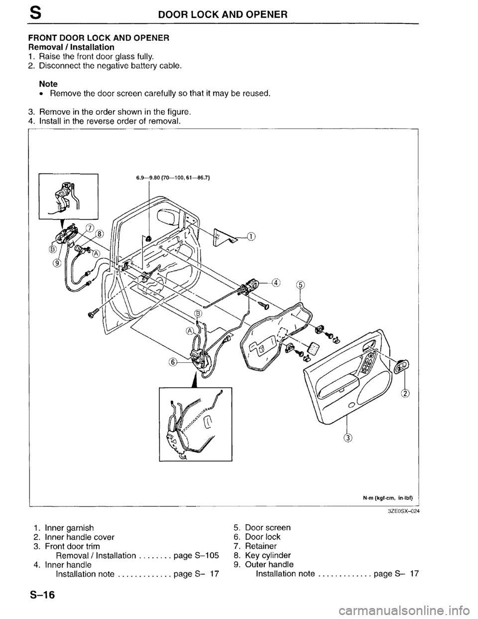 MAZDA MILLENIA 1996  Workshop Manual 