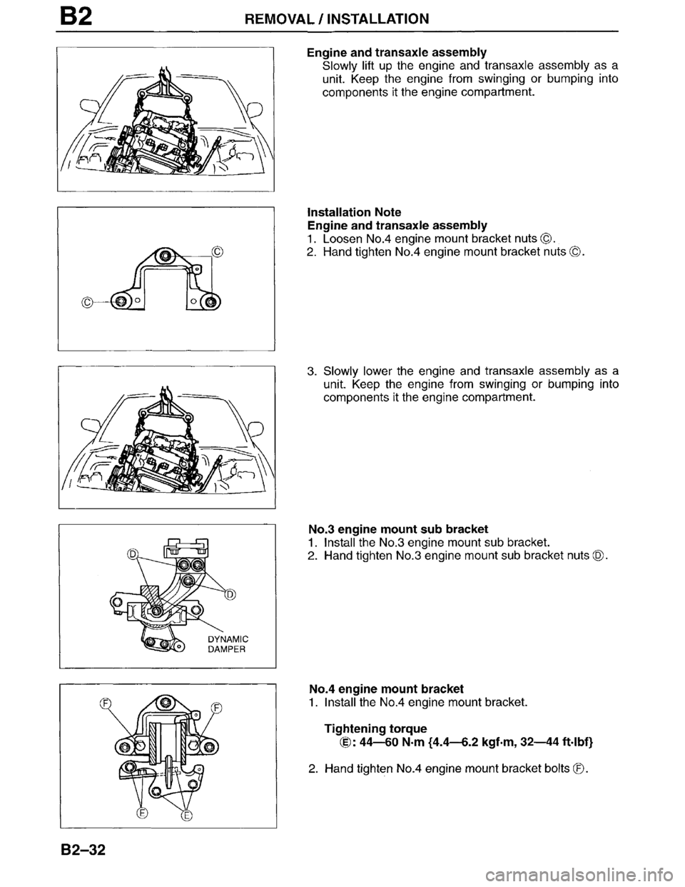 MAZDA MILLENIA 1996 Owners Manual 