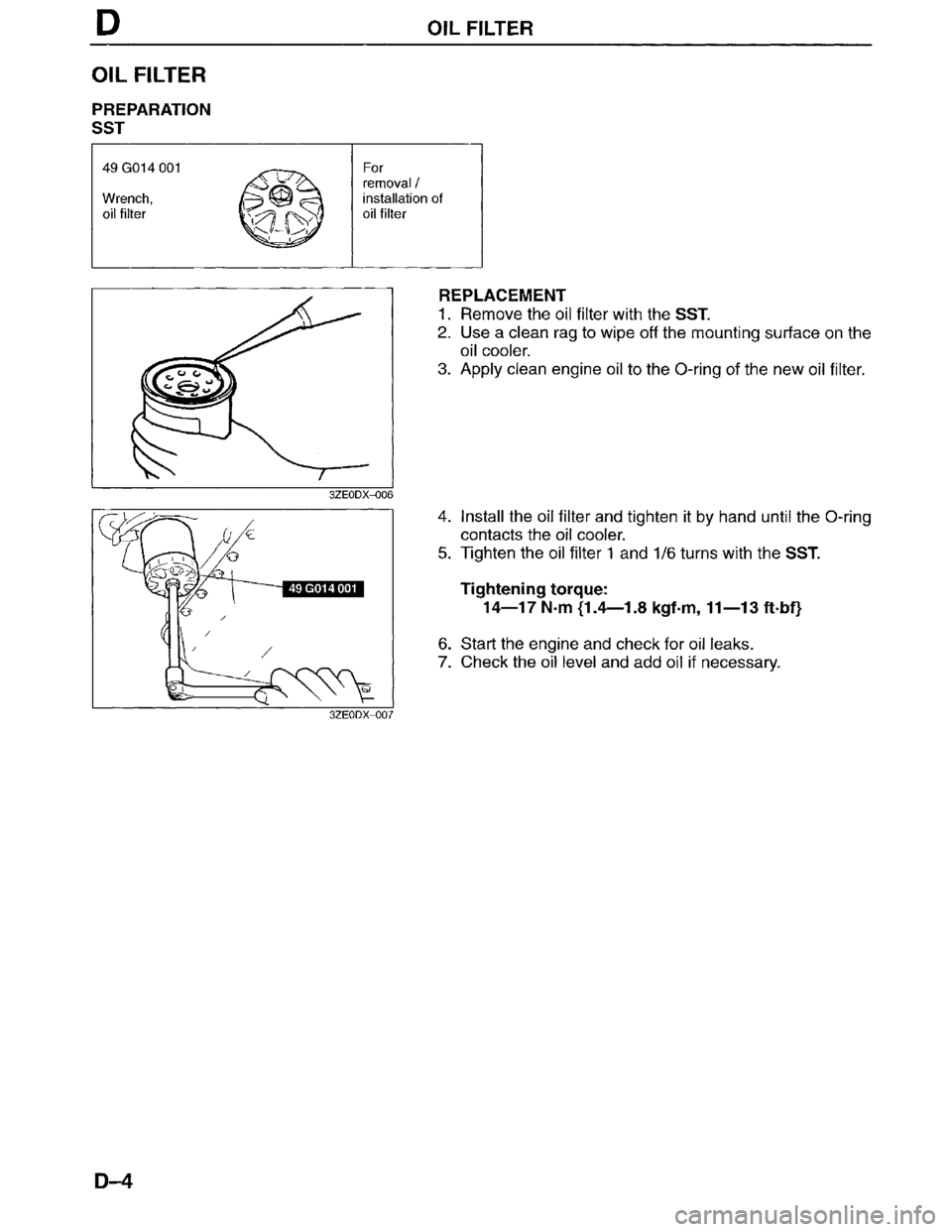MAZDA MILLENIA 1996 Owners Manual 