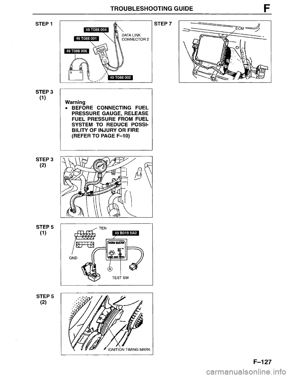 MAZDA MPV 1996  Workshop Manual 