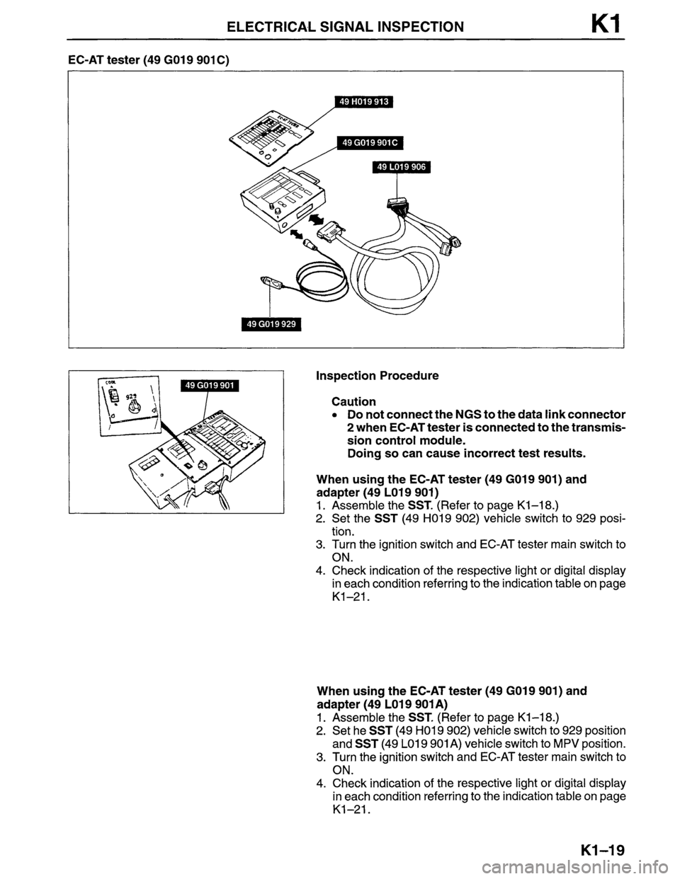 MAZDA MPV 1996  Workshop Manual 