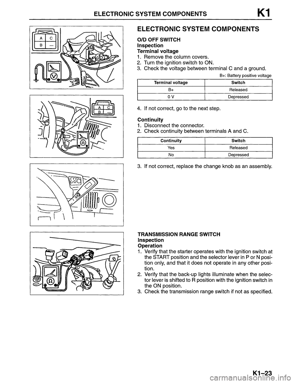 MAZDA MPV 1996  Workshop Manual 