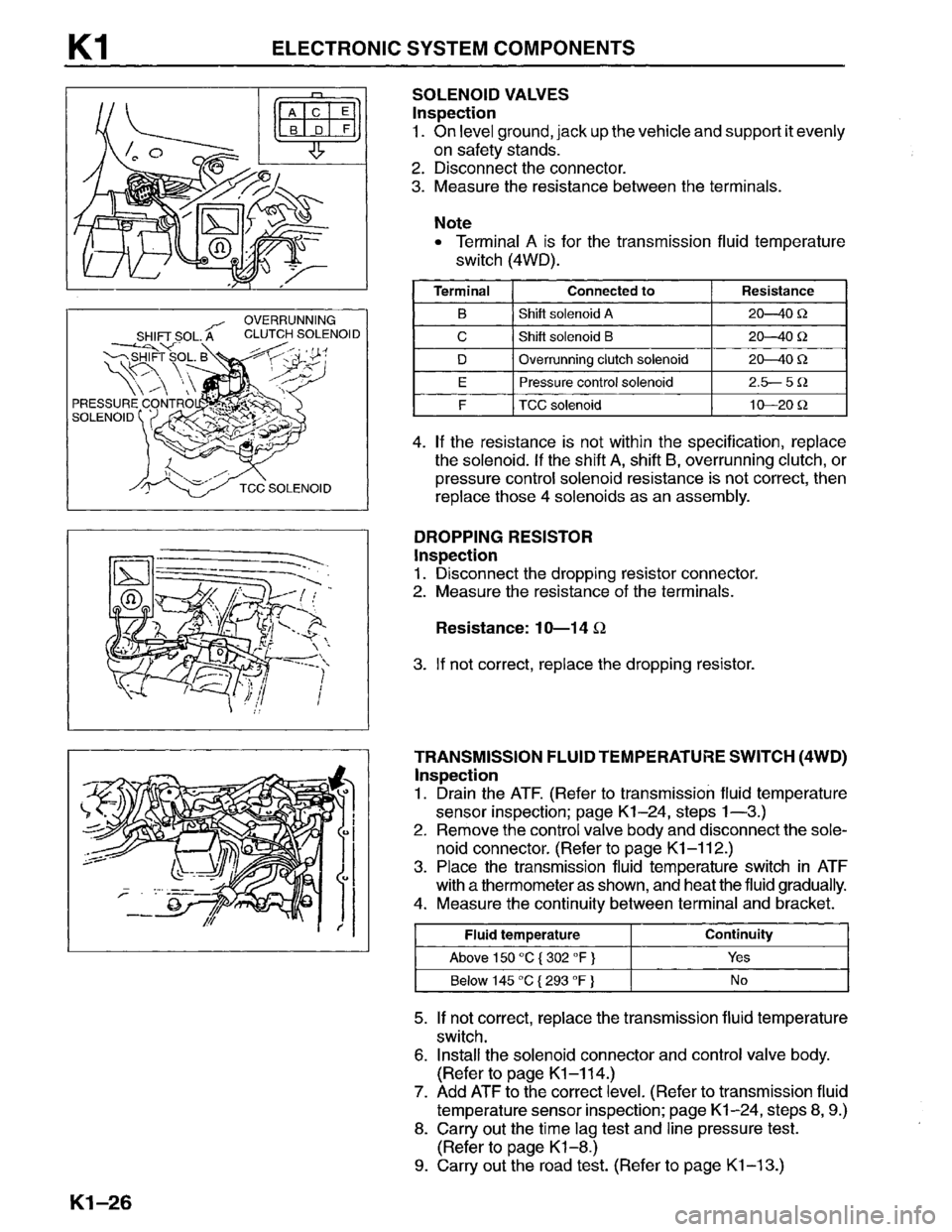 MAZDA MPV 1996  Workshop Manual 