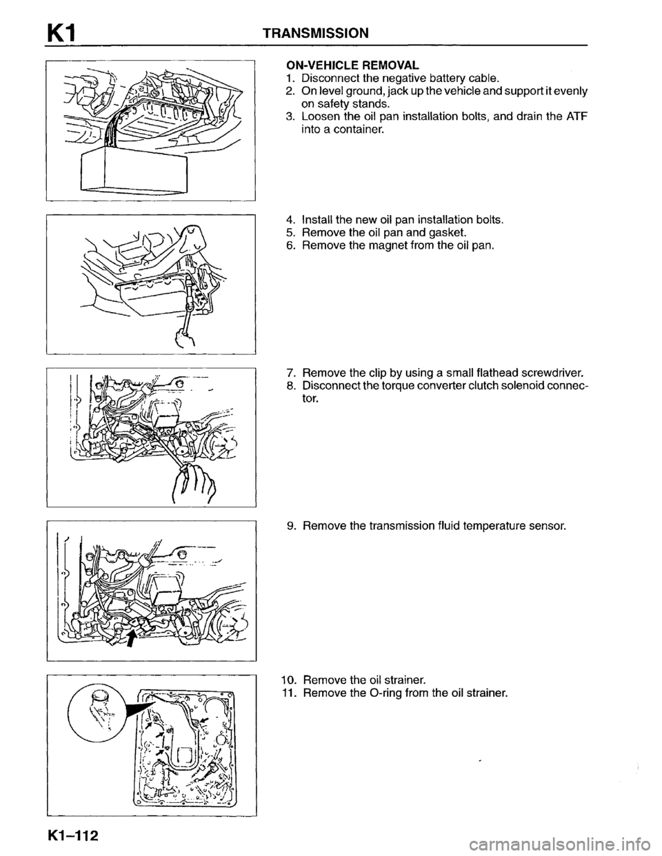 MAZDA MPV 1996  Workshop Manual 