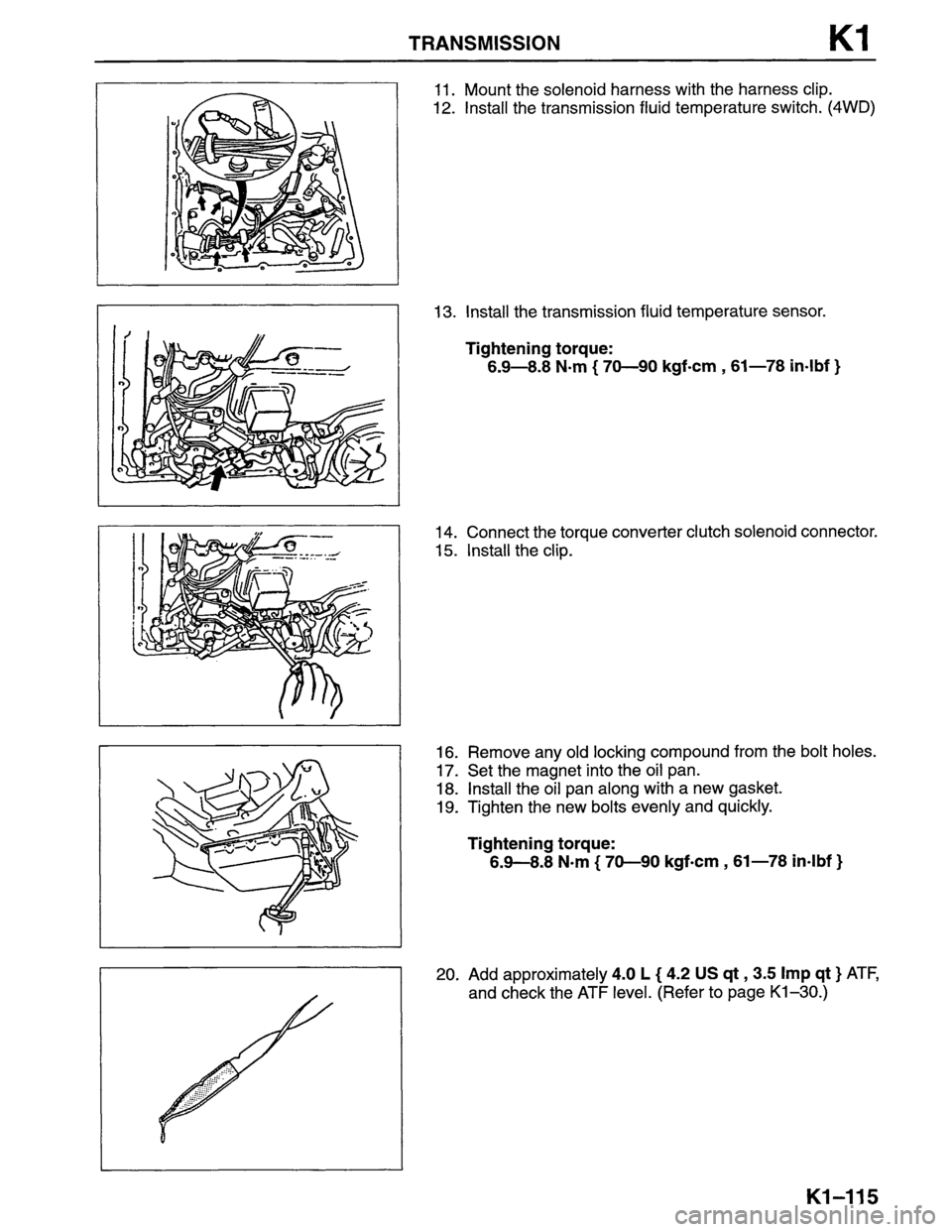 MAZDA MPV 1996  Workshop Manual 