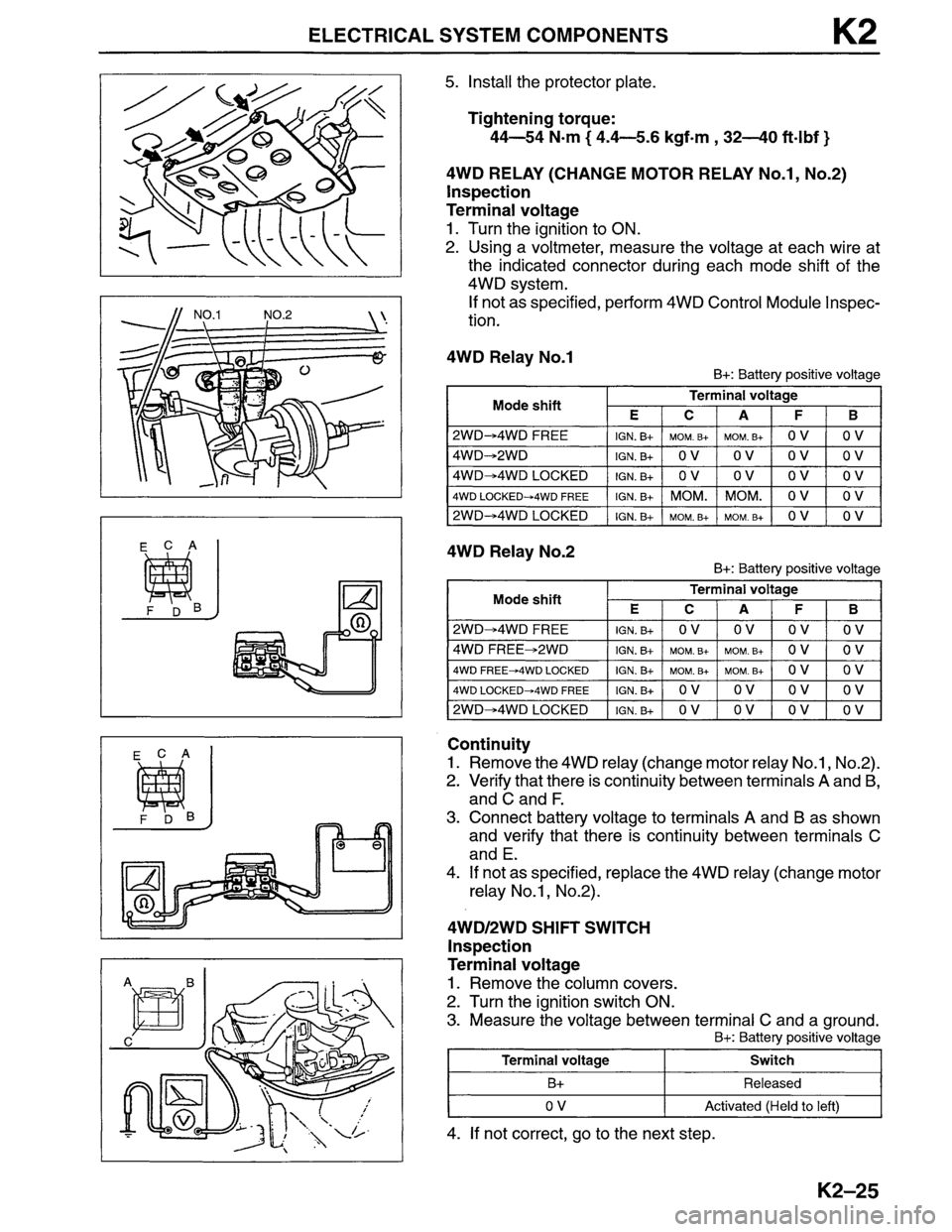 MAZDA MPV 1996  Workshop Manual 