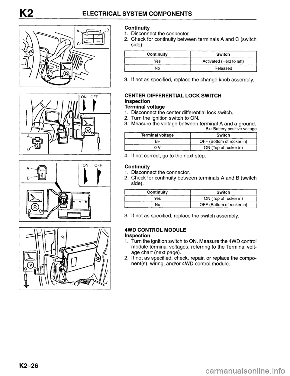 MAZDA MPV 1996  Workshop Manual 