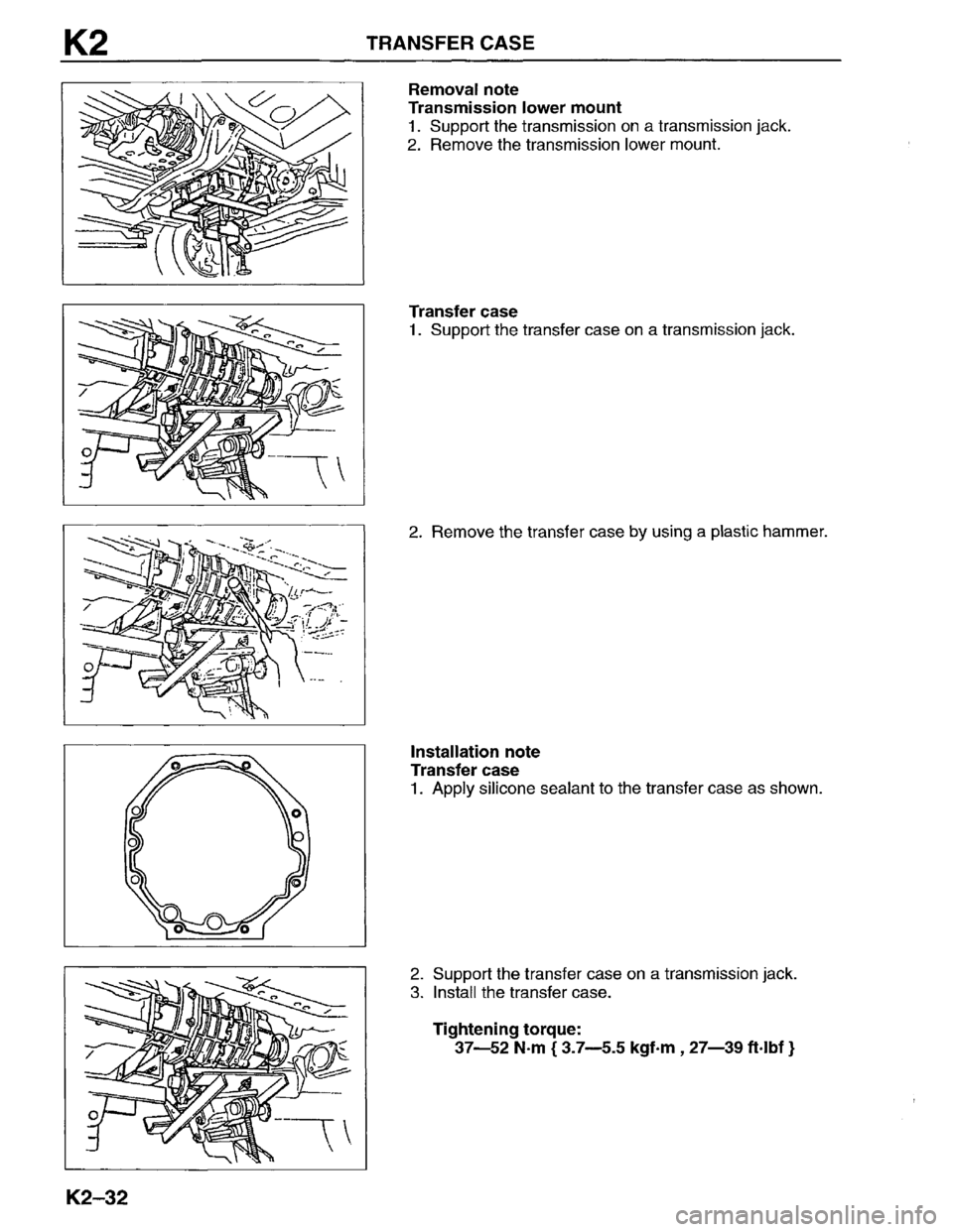 MAZDA MPV 1996  Workshop Manual 