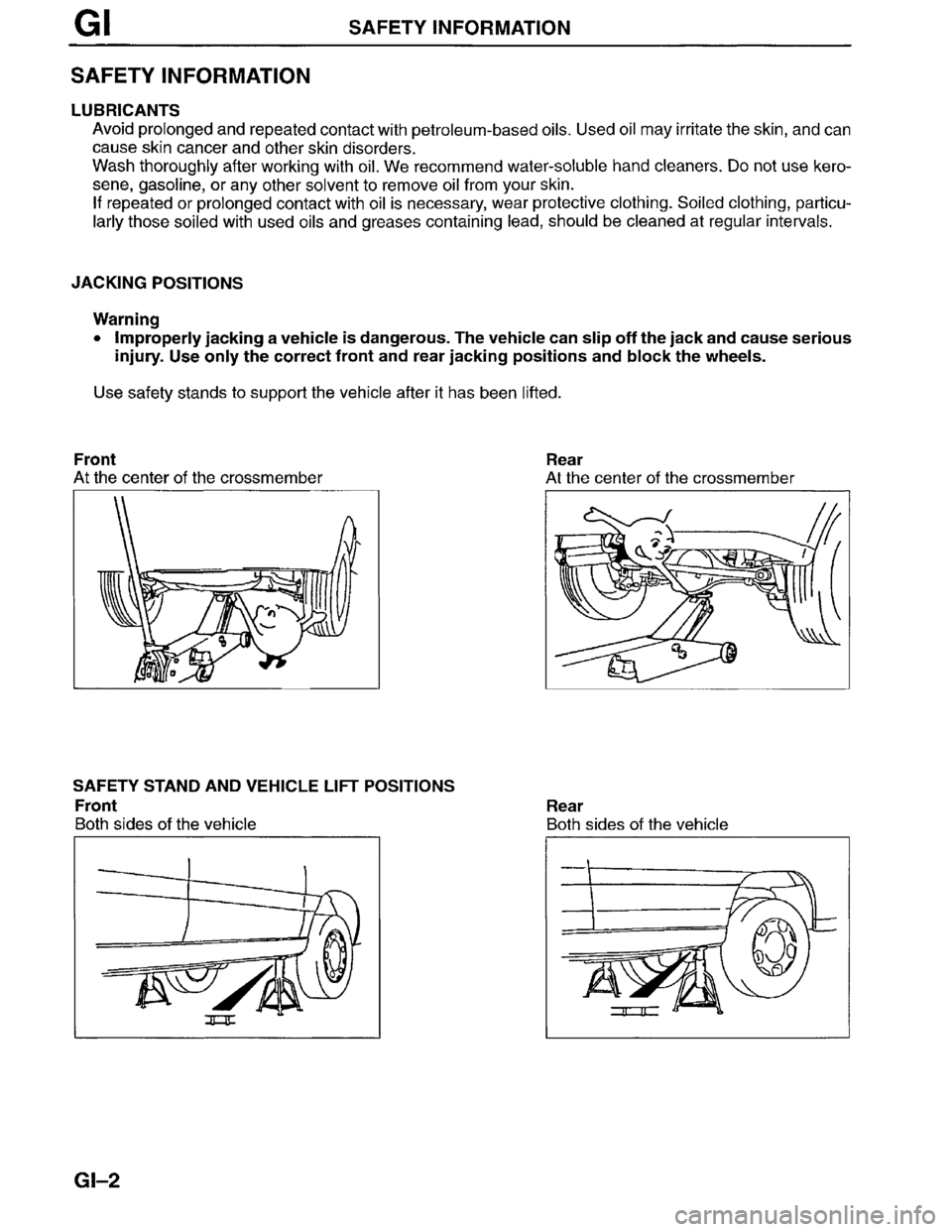 MAZDA MPV 1996  Workshop Manual 