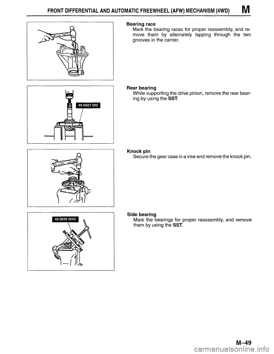MAZDA MPV 1996  Workshop Manual 