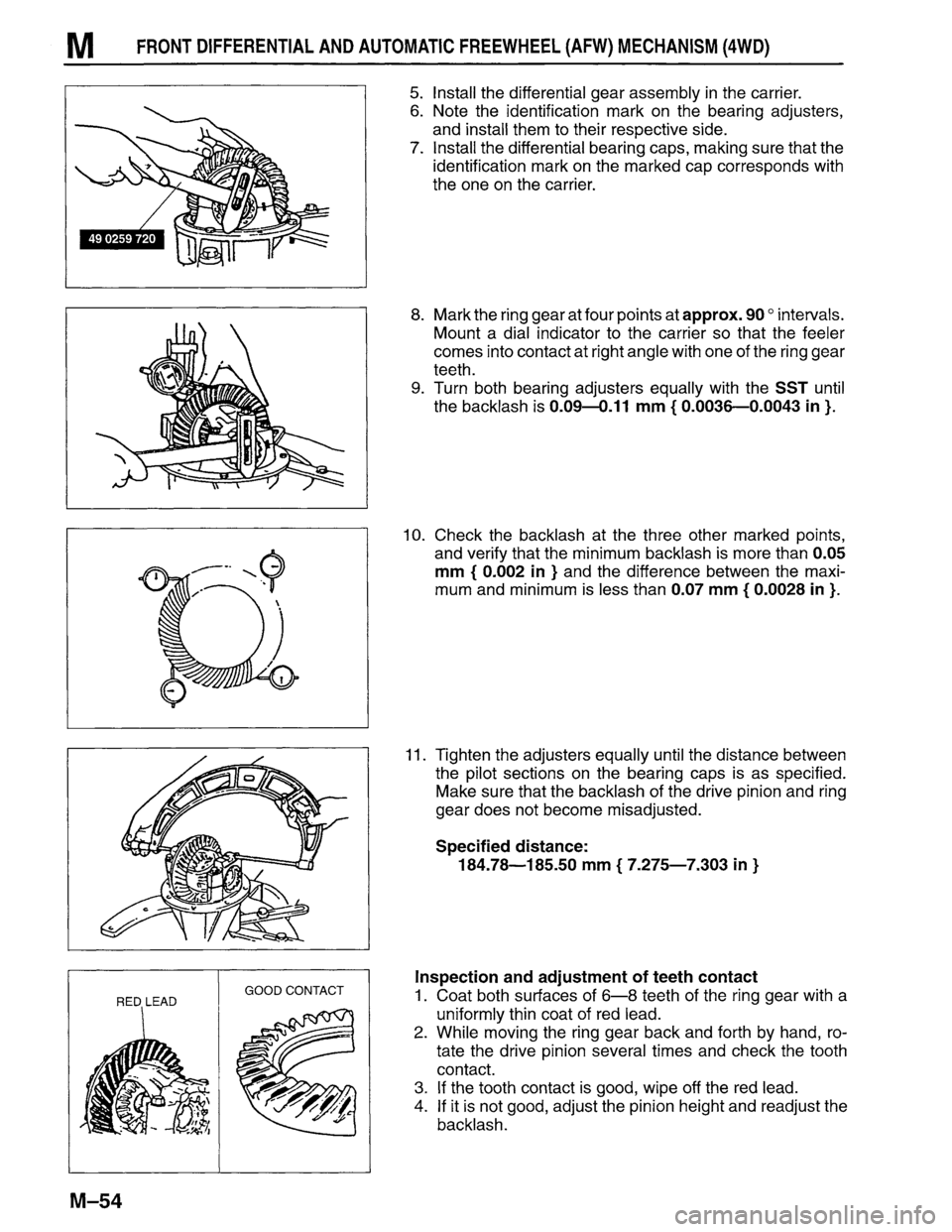 MAZDA MPV 1996  Workshop Manual 