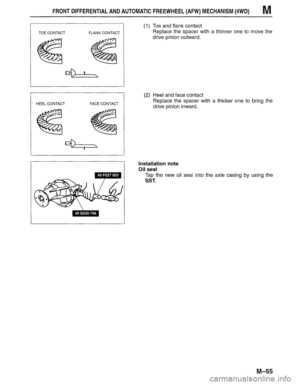 MAZDA MPV 1996  Workshop Manual 