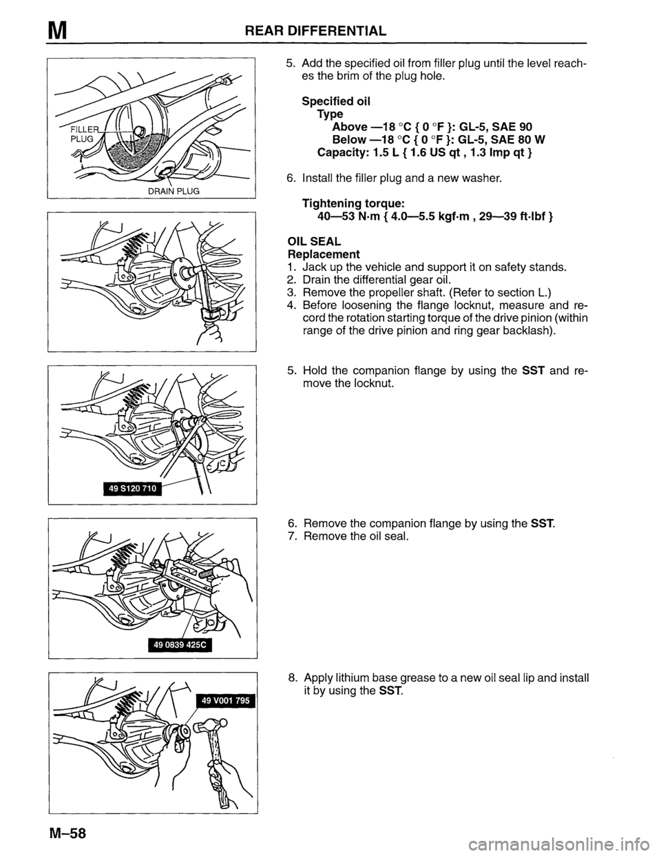 MAZDA MPV 1996  Workshop Manual 