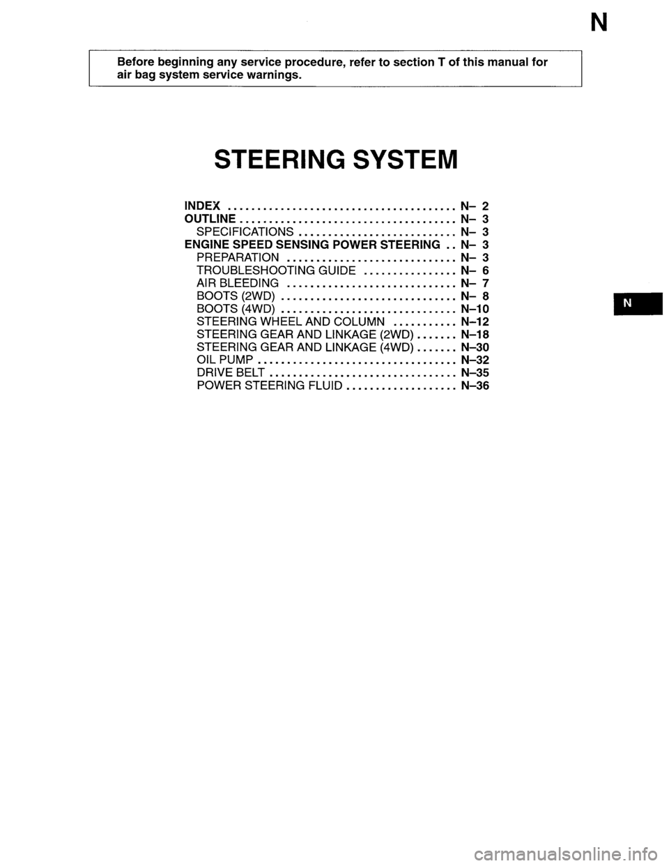 MAZDA MPV 1996  Workshop Manual 