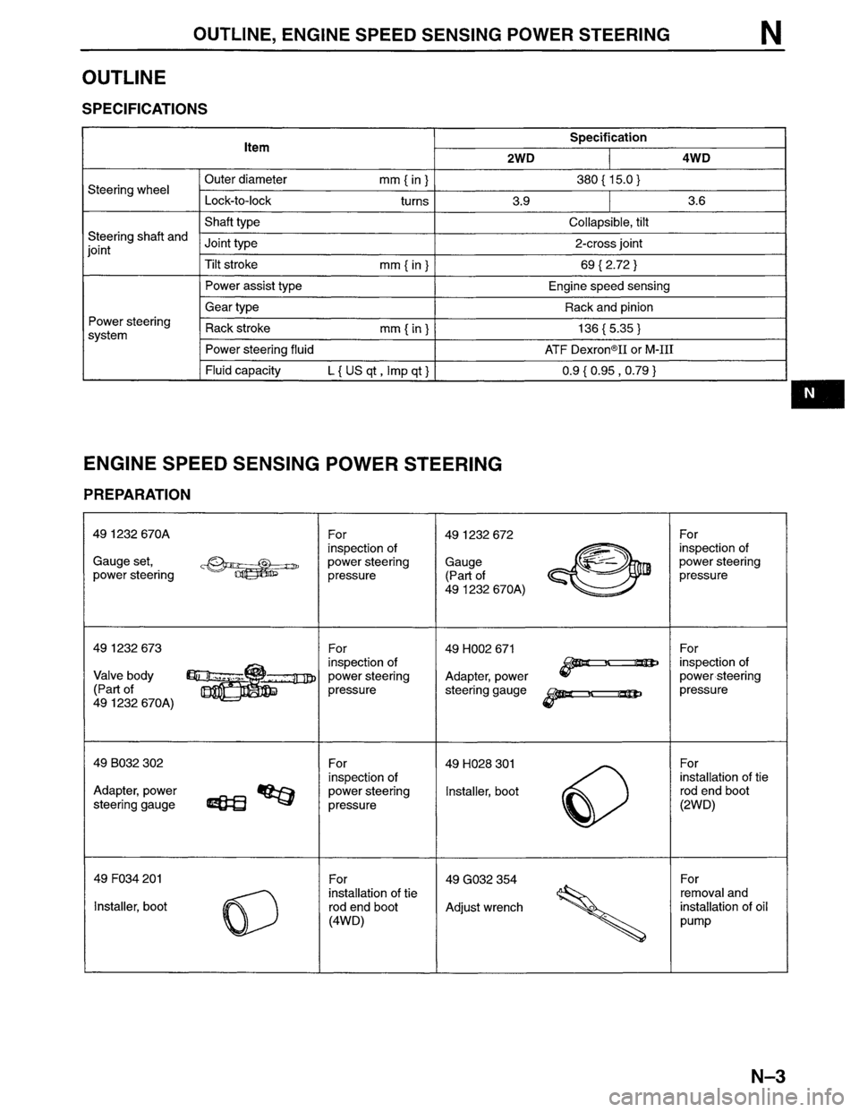 MAZDA MPV 1996  Workshop Manual 