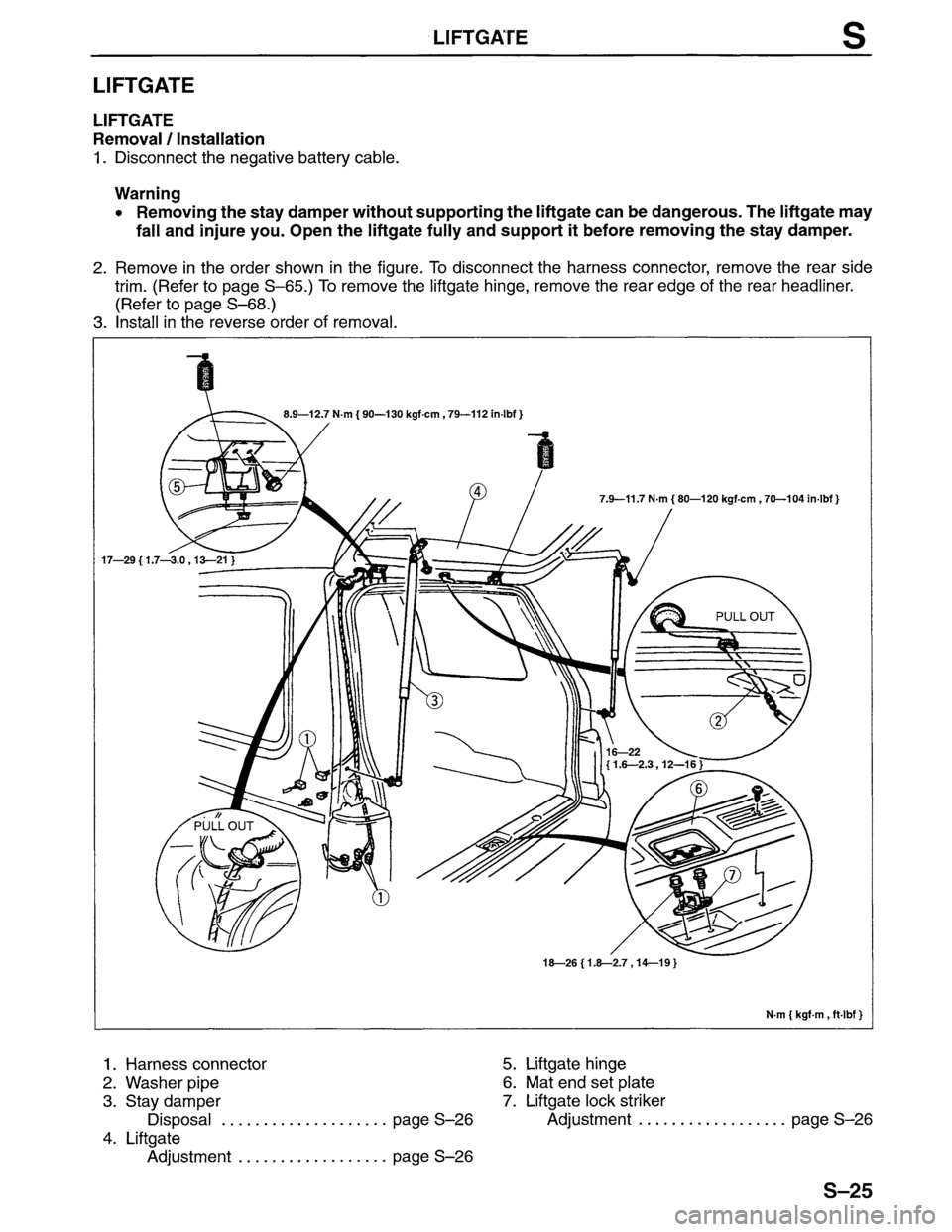 MAZDA MPV 1996  Workshop Manual 