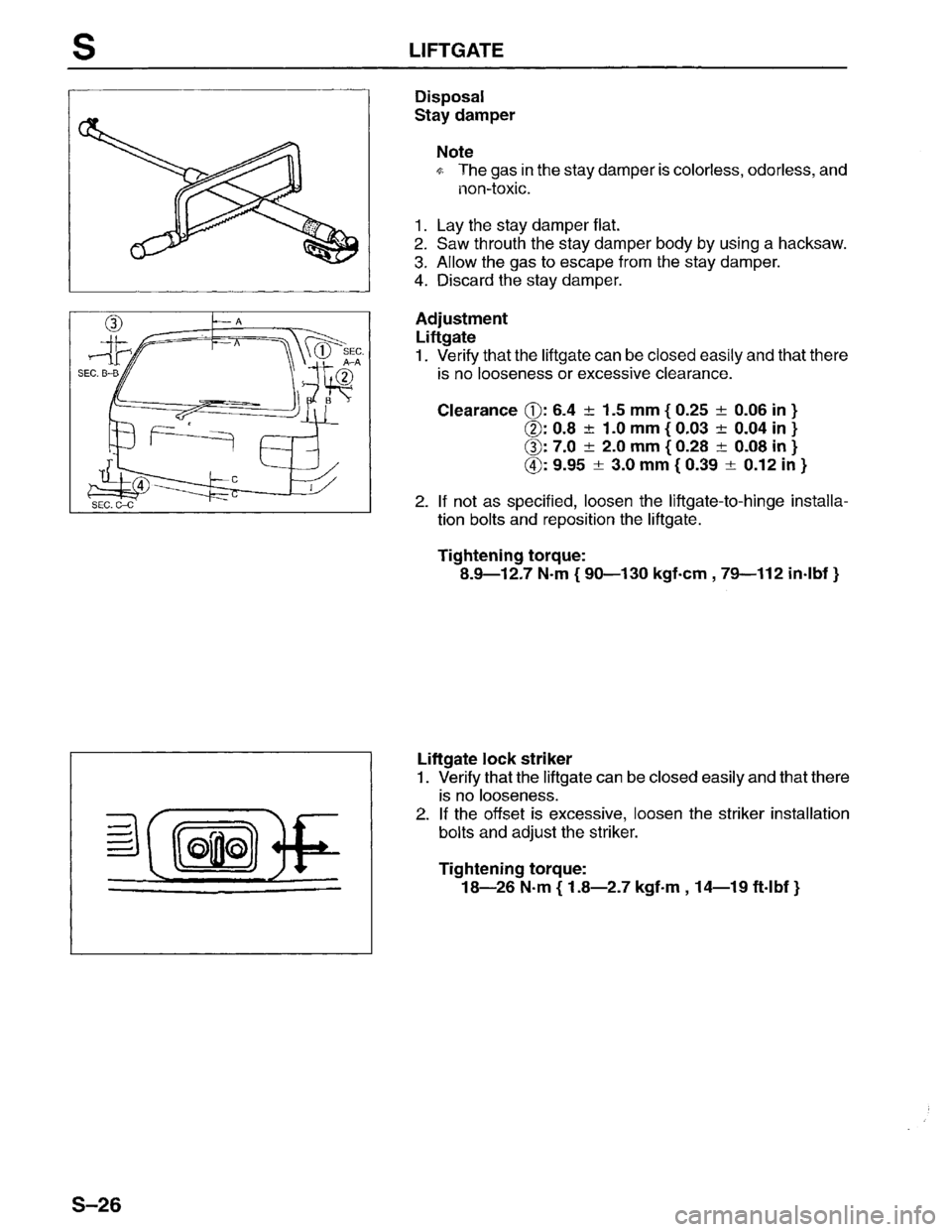 MAZDA MPV 1996  Workshop Manual 